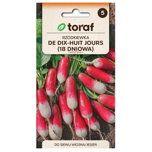 Rzodkiewka De Dix-Huit Jours 18 dniowa nasiona 5g - TORAF