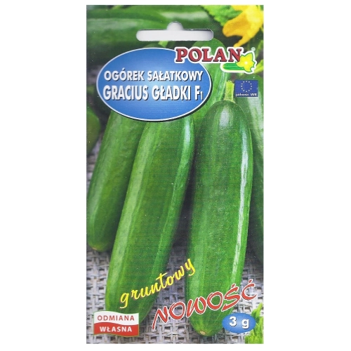 Ogórek gruntowy Gracius Gładki mieszaniec F1 nasiona 3g - POLAN