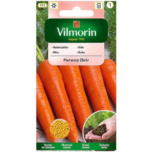 Marchew Pierwszy zbiór nasiona otoczkowane 400 szt. - VILMORIN