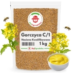 Gorczyca biała C/1 – nasiona kwalifikowane, szybki poplon, oczyszcza glebę 1 KG