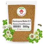 Koniczyna biała C/1 nasiona na łąki, trwałą darń i dla pszczół 500g
