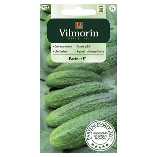 Ogórek gruntowy Partner F1 nasiona 3g - VILMORIN