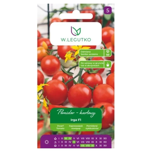 Pomidor karłowy Irga F1 nasiona 0,2g - W. Legutko