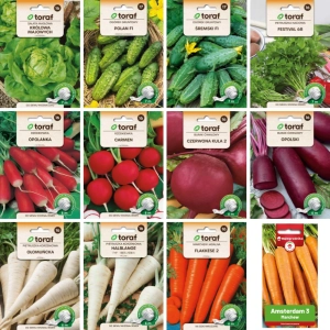 Zestaw nasion warzyw na taśmie 11 szt. + 1 szt. do uprawy w ogrodzie 