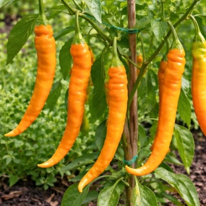 Papryka chilli Turuncu Spiral odmiana ostra o pomarańczowych owocach nasiona 30szt. - ReinSaat