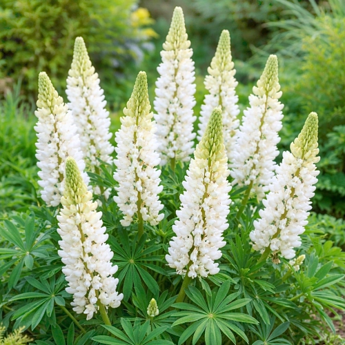 Lupinus Łubin Biały piękne białe kwiaty kłącze 1szt.