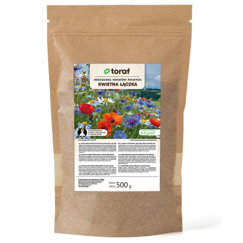 Łąka kwietna Mieszanka kwiatów polnych Kwietna Łączka nasiona 500g - TORAF