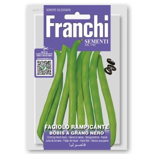 Fasola szparagowa tyczna Bobis a Grano Nero smaczne czarne nasiona 35g - FRANCHI