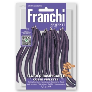 Fasola tyczna Trionfo Violetto smaczne fioletowe strąki nasiona 30g - FRANCHI