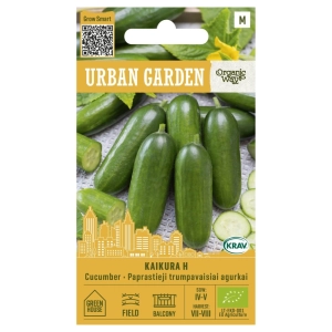 Ogórek sałatkowy ogórek Kaikura H Urban Garden bardzo smaczna odmiana nasiona ekologiczne 5 szt. - Organic Way