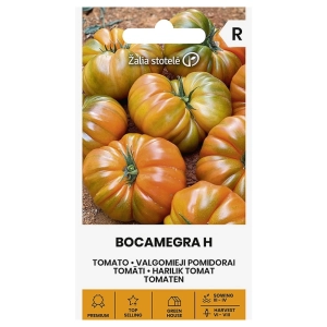 Pomidor Bocamegra H o dużych mięsistych zielono-czerwonych owocach nasiona 10 szt. - Žalia stotelė