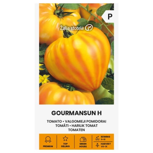 Pomidor Gourmansun H o bardzo licznych owocach nasiona 5 szt. - Žalia stotelė