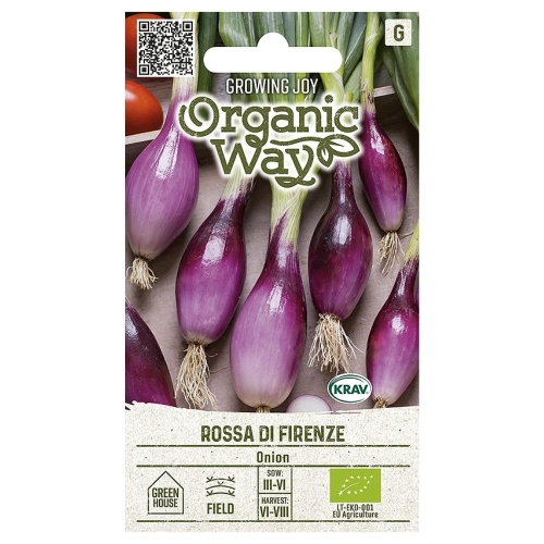 Cebula Rossa di Firenze bardzo smaczna odmiana nasiona ekologiczne 1,5 g - Organic Way