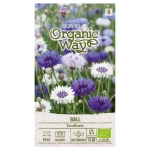 Chaber bławatek Ball o bardzo ozdobnych i kolorowych kwiatostanach nasiona ekologiczne 1 g - Organic Way