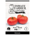 Pomidor Pink World Tomate Farmer odmiana tworząca bardzo duże owoce nasiona 15-17 szt. - Rocalba