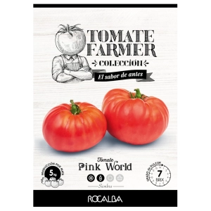 Pomidor Pink World Tomate Farmer odmiana tworząca bardzo duże owoce nasiona 15-17 szt. - Rocalba