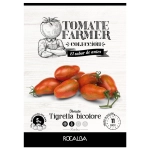 Pomidor Tigrella Bicolore Tomate Farmer odmiana o owocach typu cherry i dekoracyjnym pasiastym wybarwieniu nasiona 8 szt. - Rocalba