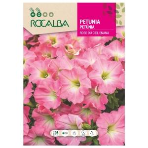 Petunia karłowa Rose du Ciel o pięknych różowych kwiatach nasiona 0,5 g - Rocalba