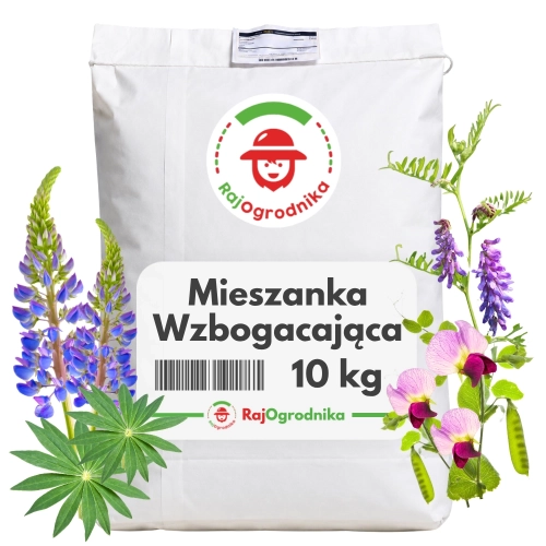 Mieszanka Wzbogacająca Poplon Łubin Groch Wyka Jęczmień Owies nasiona 10 KG - RajOgrodnika