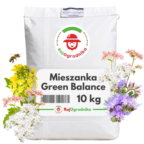 Mieszanka Green Balance Poplonowa Gorczyca Facelia Rzodkiew Gryka nasiona 10 KG - RajOgrodnika