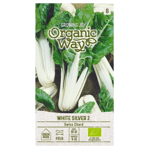 Burak liściowy White Silver 2 smaczna odmiana o dużych liściach nasiona ekologiczne 3 g - Organic Way