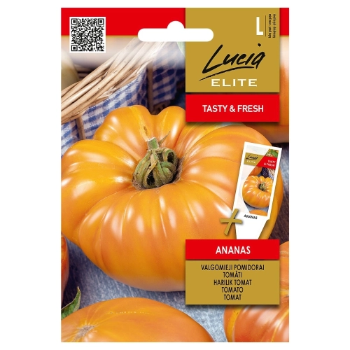Pomidor Ananas odmiana o bardzo dużych pomarańczowych owoce o masie do 800 g nasiona 0,1 g - Lucia Elite