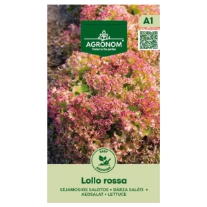 Sałata liściowa Lollo Rossa bardzo smaczna odmiana o dekoracyjnych liściach nasiona 1 g - AGRONOM