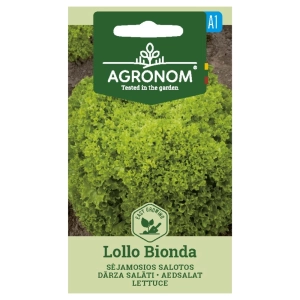 Sałata liściowa Lollo Bionda bardzo smaczna odmiana o dekoracyjnych liściach nasiona 1 g - AGRONOM