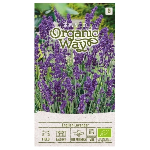 Lawenda wąskolistna English Lavender odmiana o bardzo aromatycznych kwiatach nasiona ekologiczne 0,4 g - Organic Way