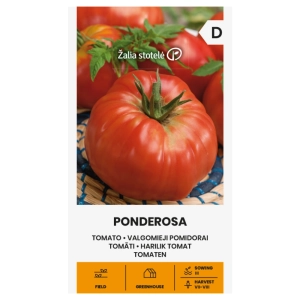Pomidor Ponderosa odmiana bardzo plenna o dużych owocach do 400 g nasiona 0,1 g - Žalia stotelė