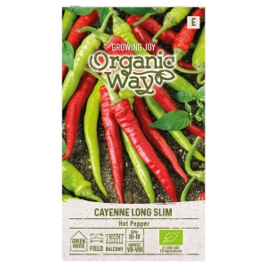 Papryka ostra Cayenne Long Slim smaczna i bardzo plenna odmiana nasiona ekologiczne 0,1 g - Organic Way