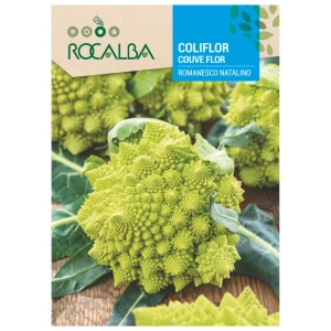 Kalafior Romanesco Natalino odmiana tworzy stożkowate róże o żółto-zielonym zabarwieniu nasiona 8 g - Rocalba