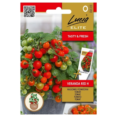 Pomidor Veranda Red H bardzo plenna odmiana do uprawy w pojemnikach nasiona 10 szt. - Lucia Elite