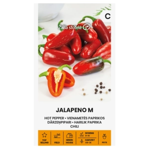 Papryka ostra Jalapeno M wczesna i plenna odmiana chili nasiona 0,1 g - Žalia stotelė