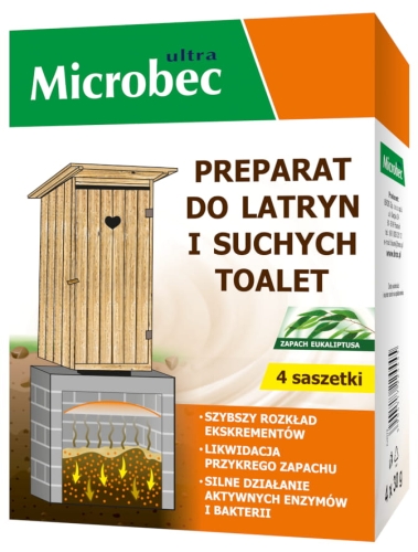 Bakterie do suchych toalet i latryn 4 x 30g - Microbec