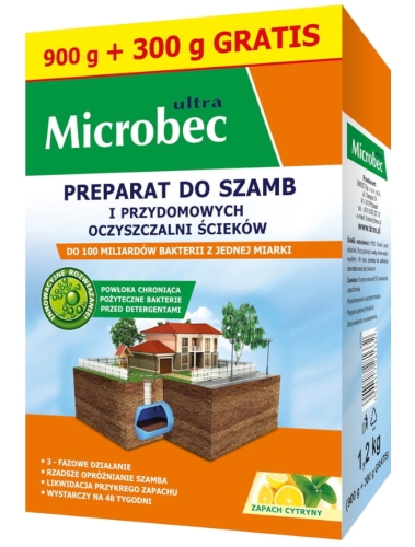 Bakterie do szamba 900 + 300g - Microbec