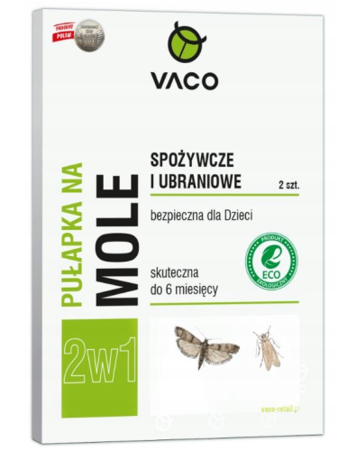 Feromonowa Pułapka na Mole Spożywcze i Ubraniowe 2w1 - VACO