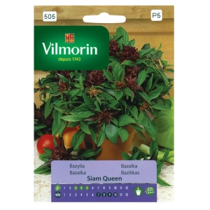 Bazylia Siam Queen cynamonowo-anyżowym aromat liści nasiona 0,5g - VILMORIN 