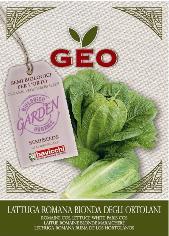 Sałata rzymska Bionda Degli Ortolani nasiona włoskie ekologiczne Bavicchi sklep rajogrodnika