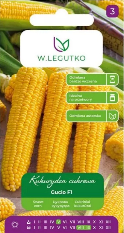 Legutko Kukurydza cukrowa Gucio F1 nasiona 2 sklep rajogrodnika