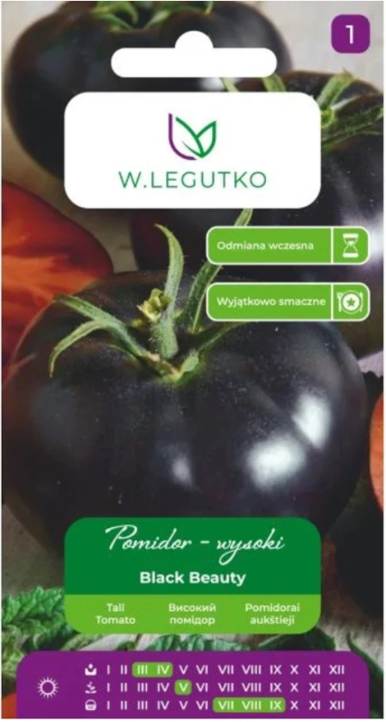 Legutko Pomidor wysoki Black Beauty nasiona 2 sklep rajogrodnika