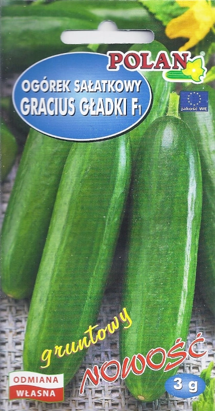 Polan Ogórek Sałatkowy Gracius Gładki F1 nasiona 3g 2 sklep rajogrodnika
