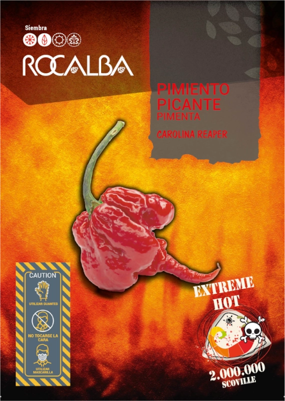 Papryka ostra Carolina Reaper ostrość bardzo duża nasiona 8szt. Rocalba