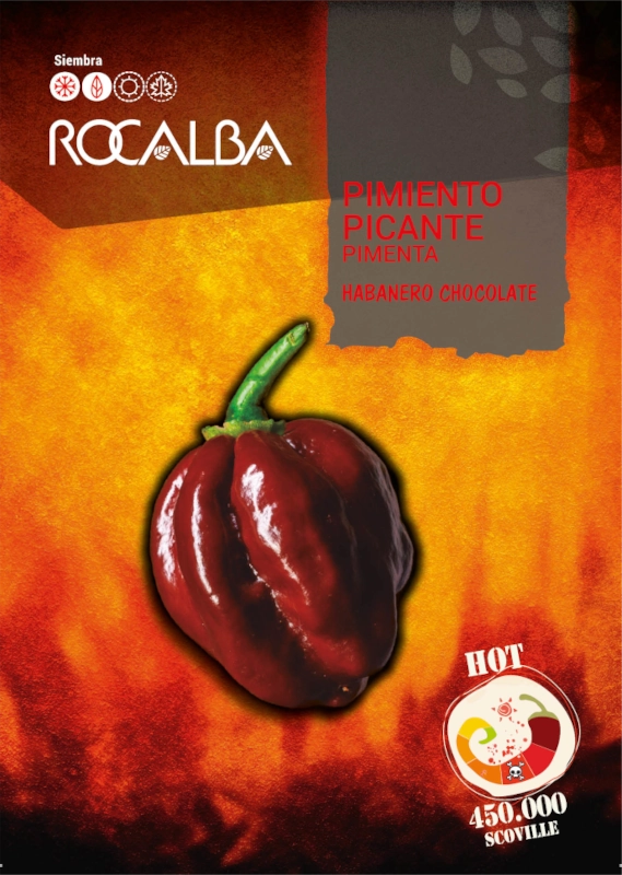Papryka ostra Chocolate Habanero nasiona 25 szt. Rocalba
