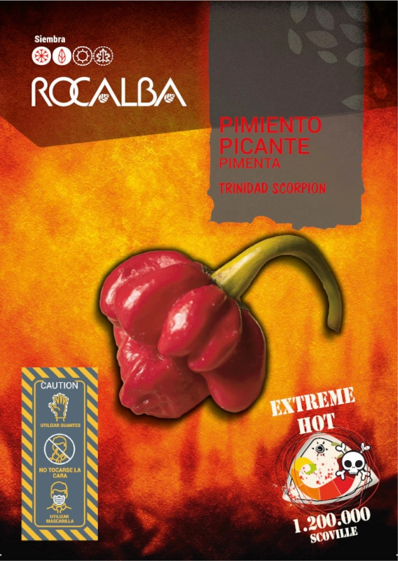 Papryka ostra Scorpion Trinidad nasiona 8szt. Rocalba