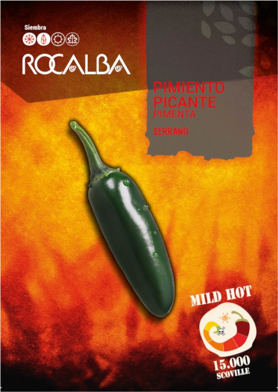 Papryka ostra Serrano nasiona 0,5g Rocalba
