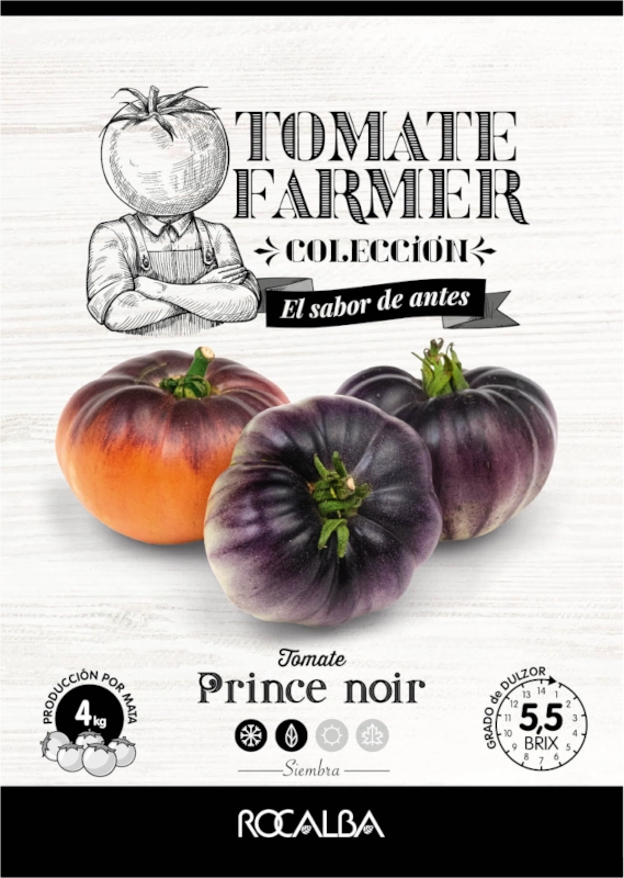 Pomidor Prince Noir Tomate Farmer odmiana o dużych owocach nasiona 10szt. Rocalba