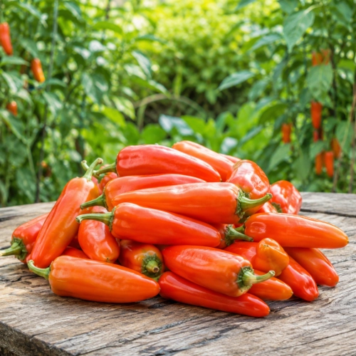 Papryka chilii Jalapeño Leon odmiana plenna o pomarańczowych owocach nasiona ReinSaat sklep rajogrodnika