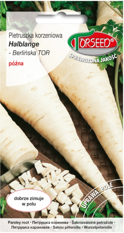 Pietruszka korzeniowa Halblange Berlińska TOR Duże opakowanie nasion 8g vis TORSEED sklep rajogrodnika